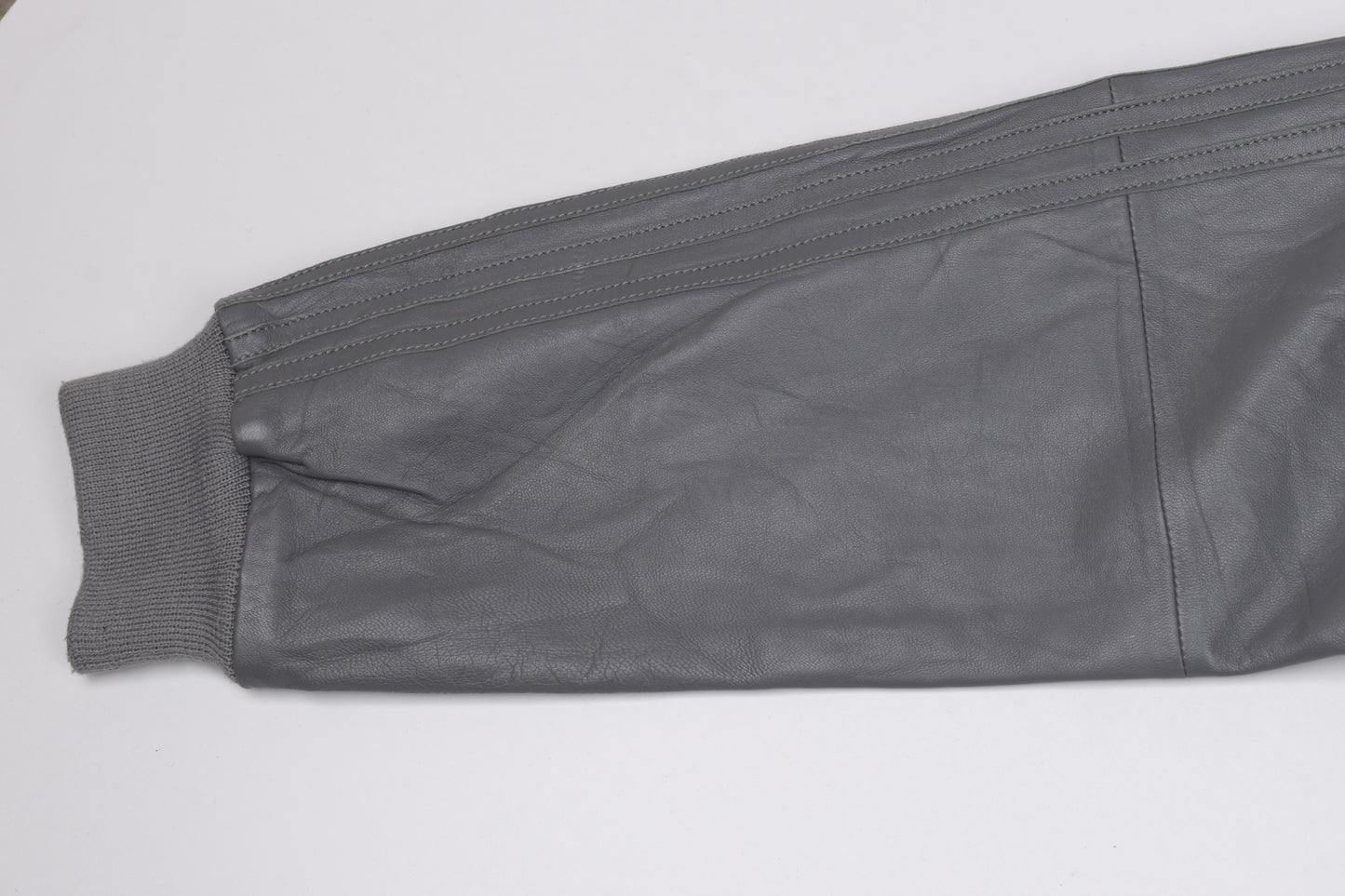 * Adidas Leather Gray Track Jacket, Size 50 M, Excellent 10/10