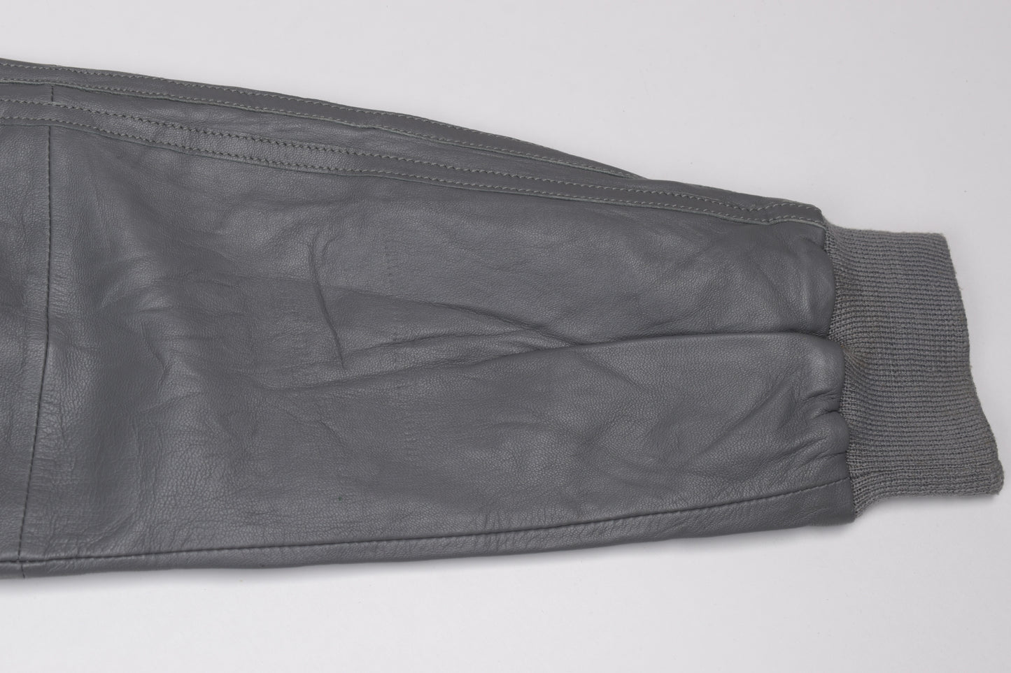 * Adidas Leather Gray Track Jacket, Size 50 M, Excellent 10/10