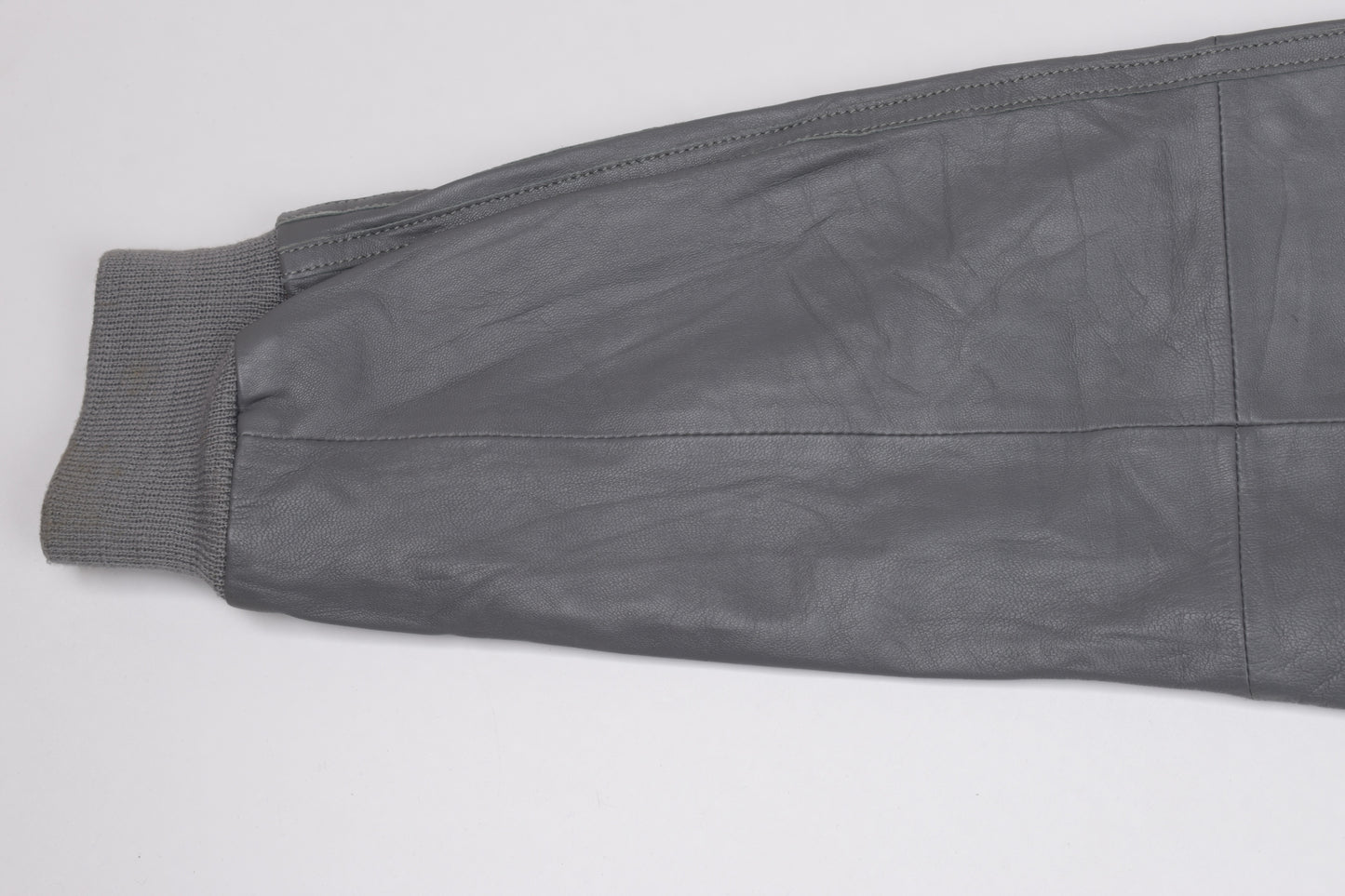 * Adidas Leather Gray Track Jacket, Size 50 M, Excellent 10/10