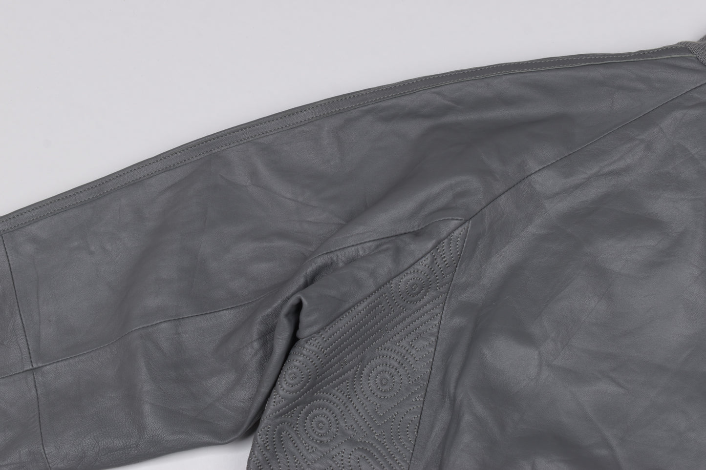 * Adidas Leather Gray Track Jacket, Size 50 M, Excellent 10/10