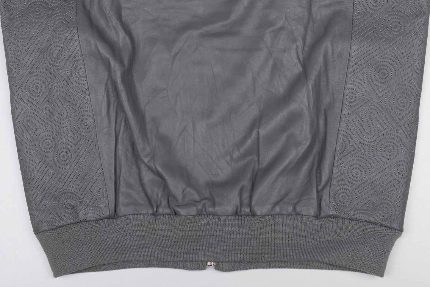 * Adidas Leather Gray Track Jacket, Size 50 M, Excellent 10/10