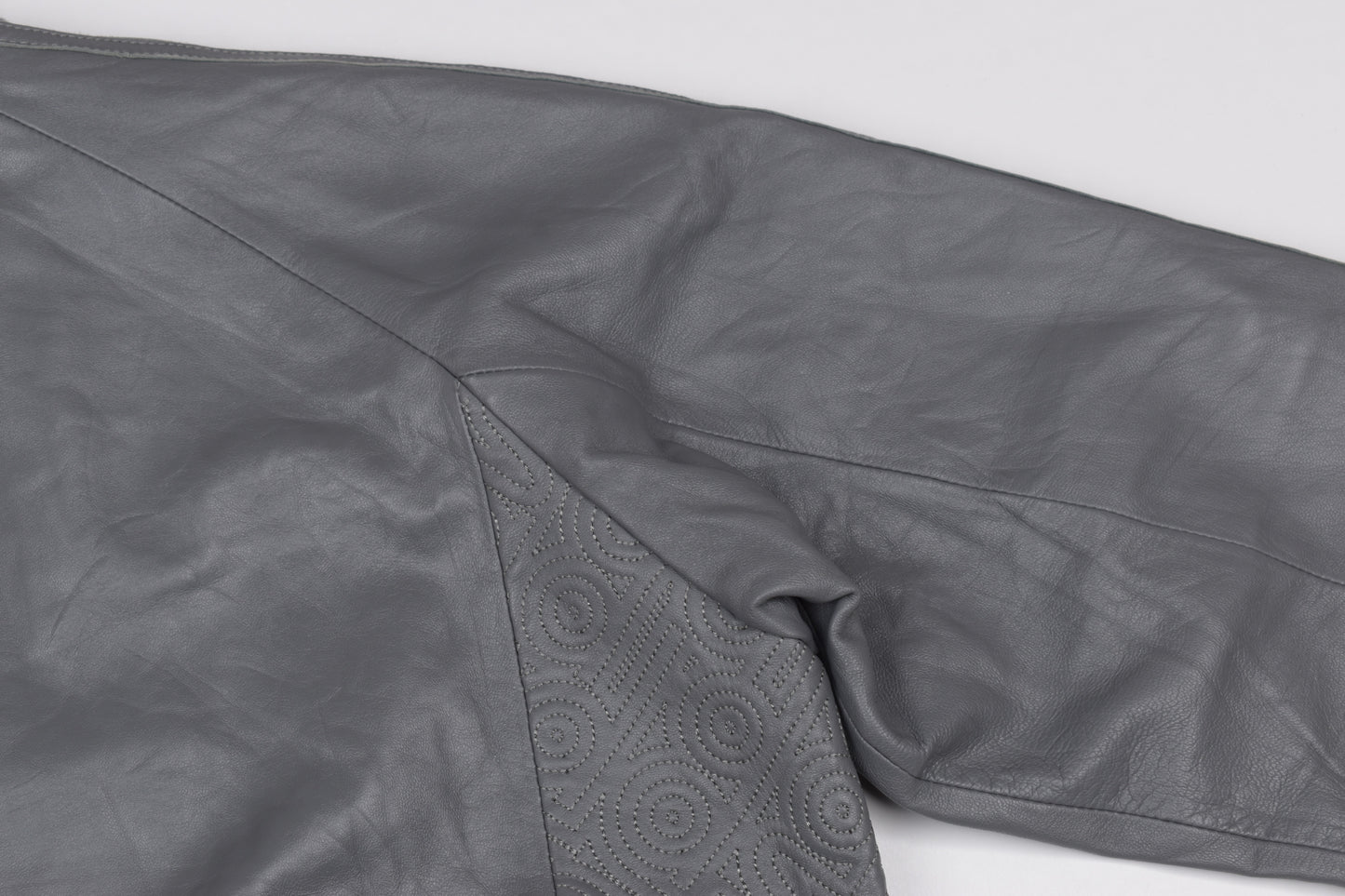 * Adidas Leather Gray Track Jacket, Size 50 M, Excellent 10/10