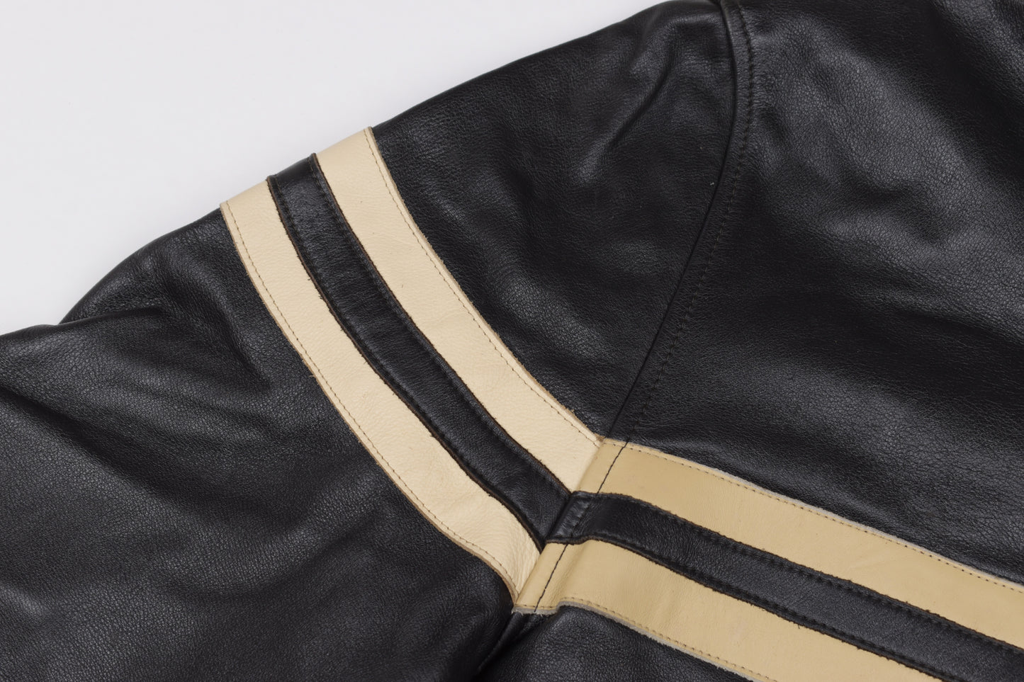 * Vintage Chevignon Motorcycle Black Leather Jacket, Size XXL, V.Good 8/10