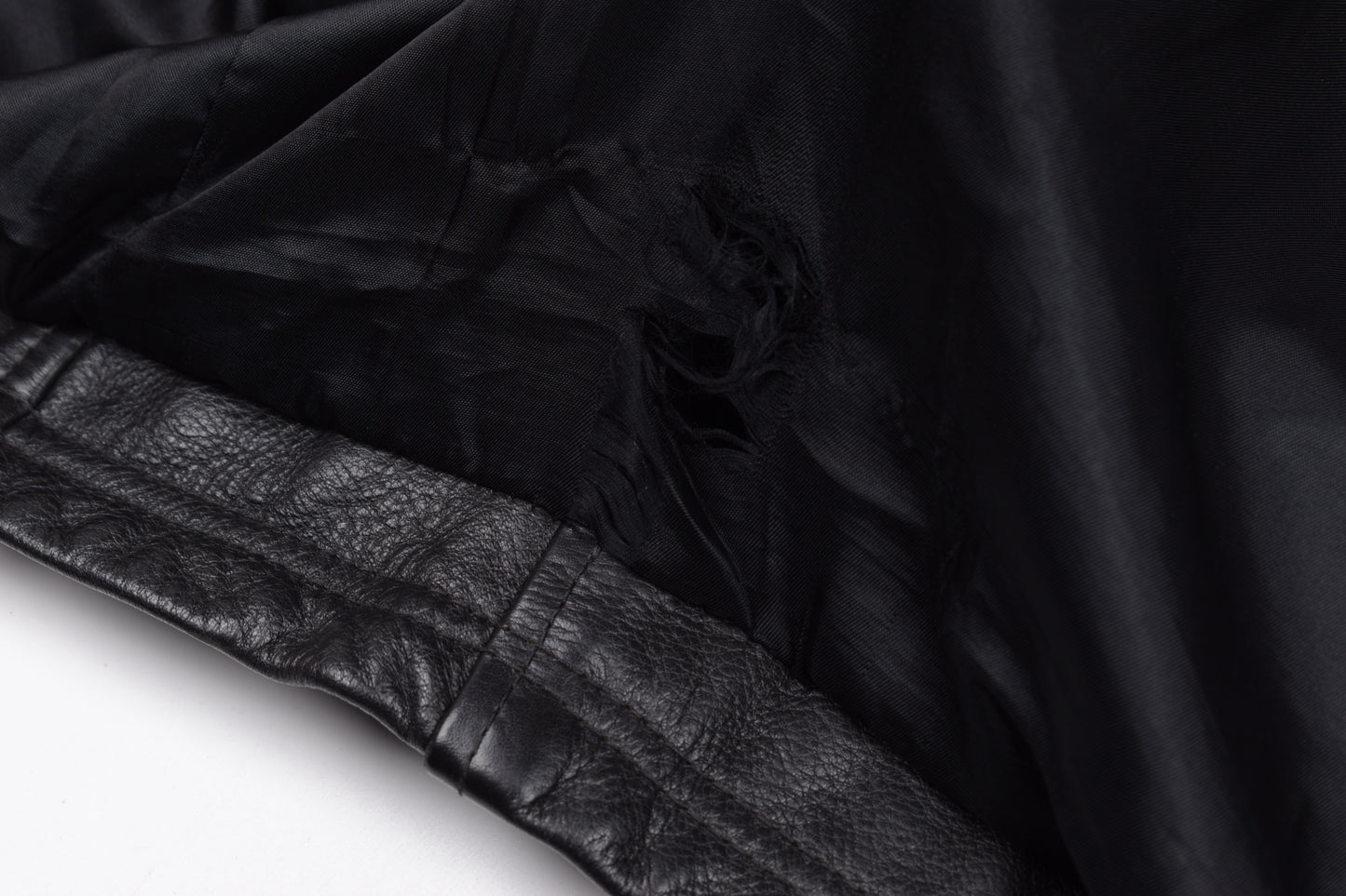 * Vintage Chevignon Motorcycle Black Leather Jacket, Size XXL, V.Good 8/10