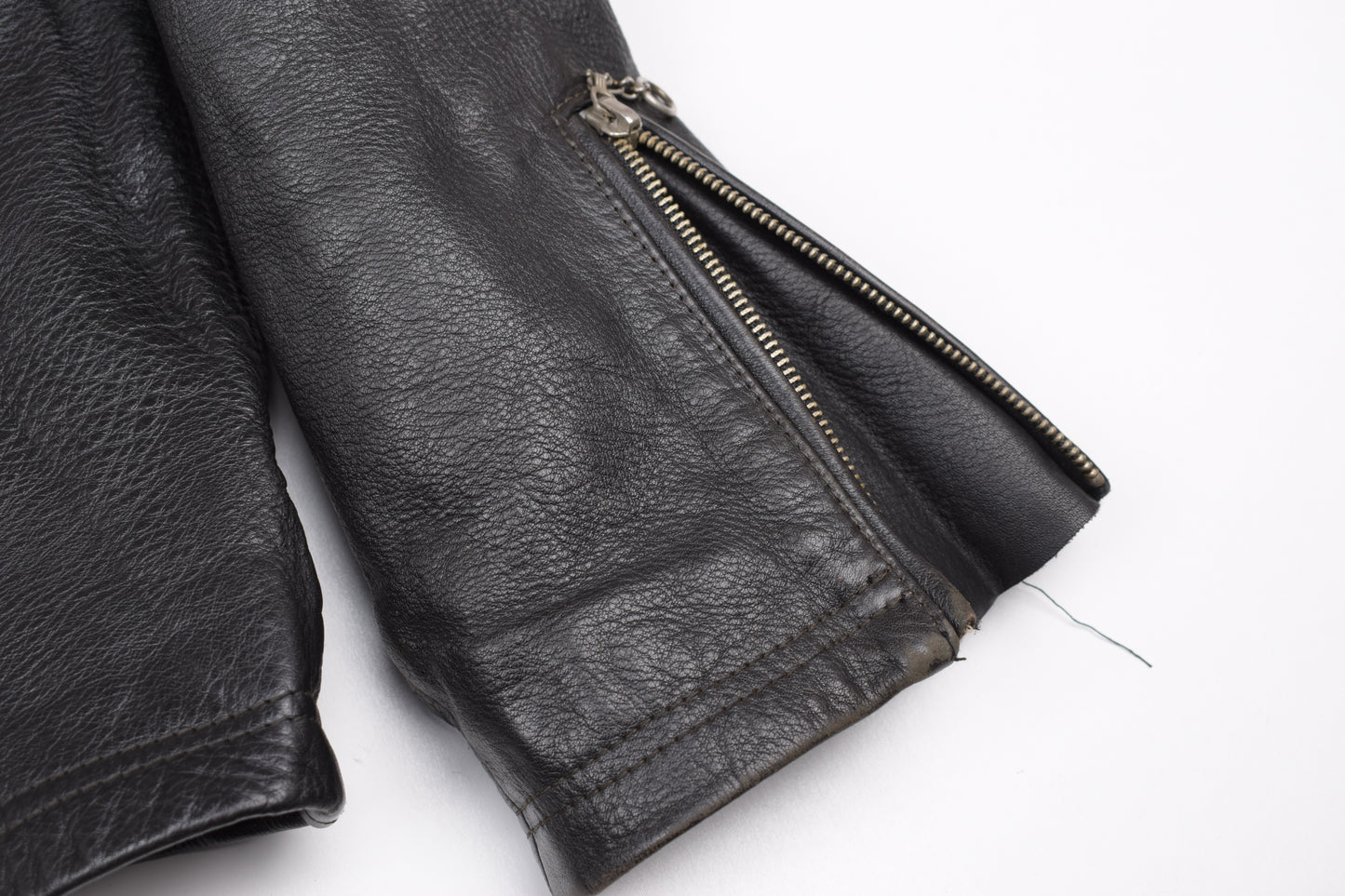 * Vintage Chevignon Motorcycle Black Leather Jacket, Size XXL, V.Good 8/10