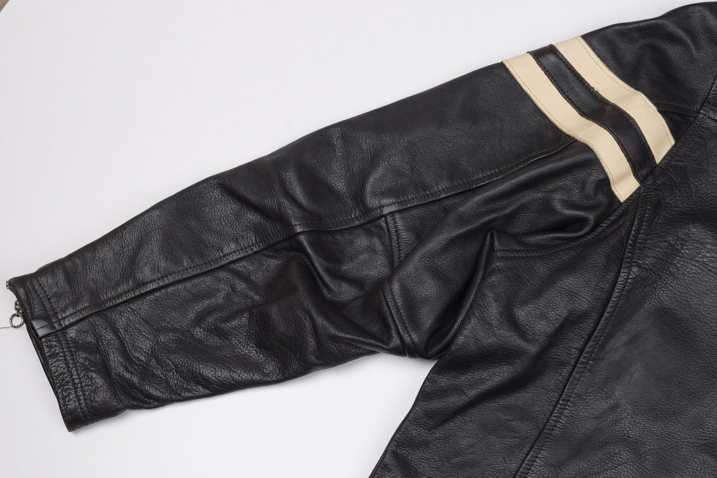 * Vintage Chevignon Motorcycle Black Leather Jacket, Size XXL, V.Good 8/10