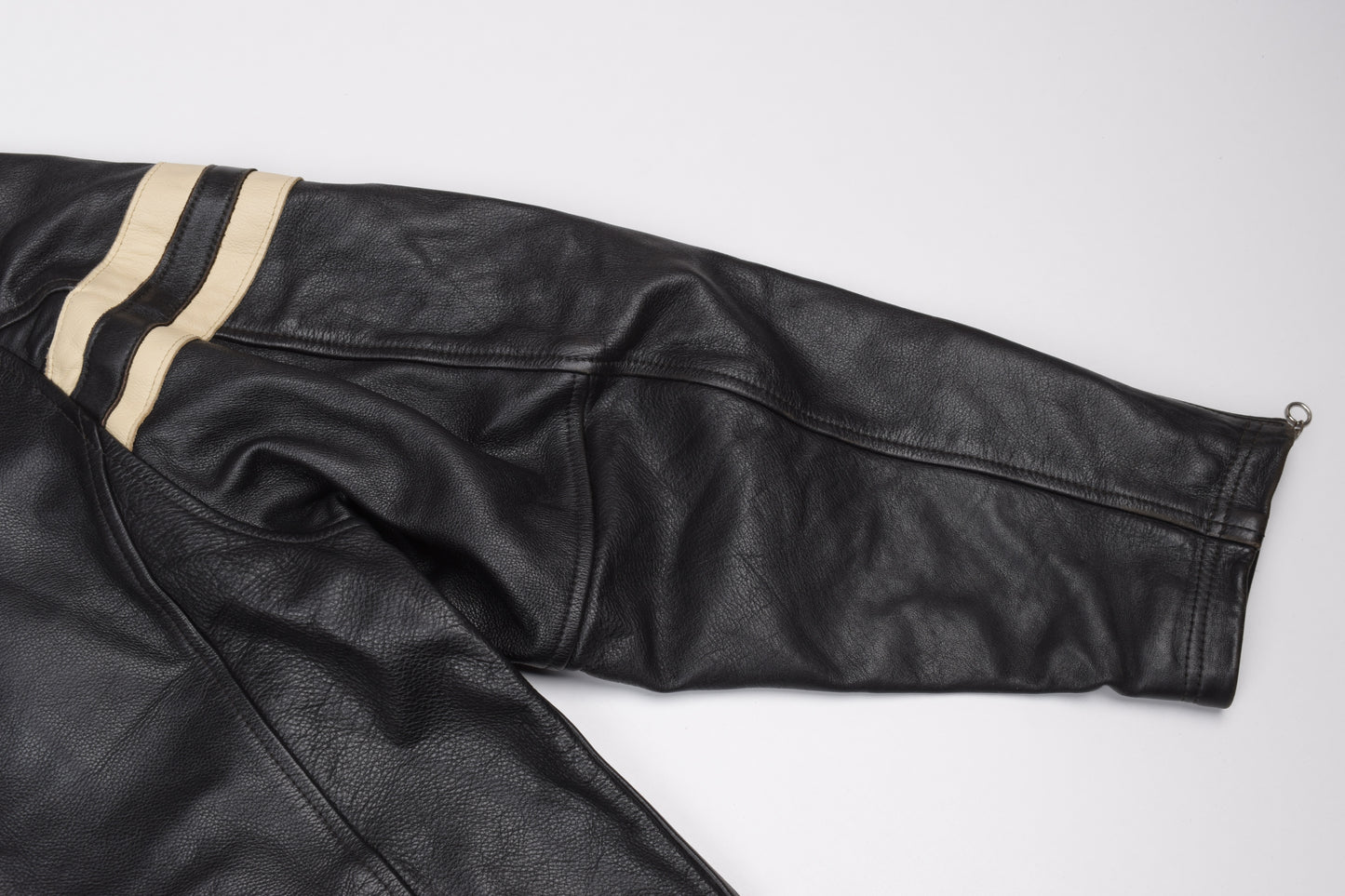 * Vintage Chevignon Motorcycle Black Leather Jacket, Size XXL, V.Good 8/10