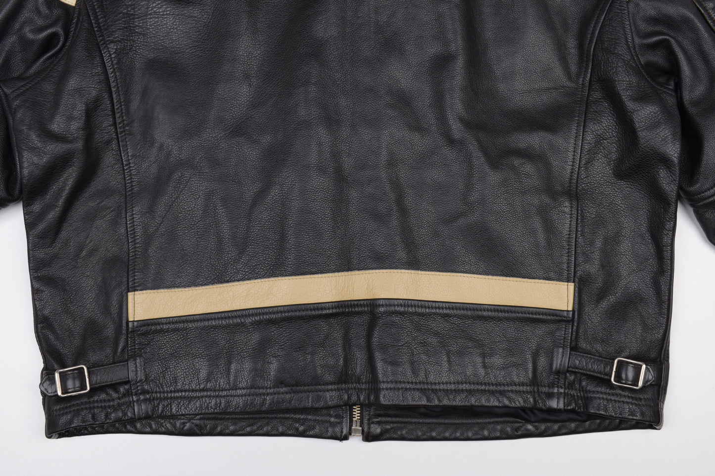 * Vintage Chevignon Motorcycle Black Leather Jacket, Size XXL, V.Good 8/10
