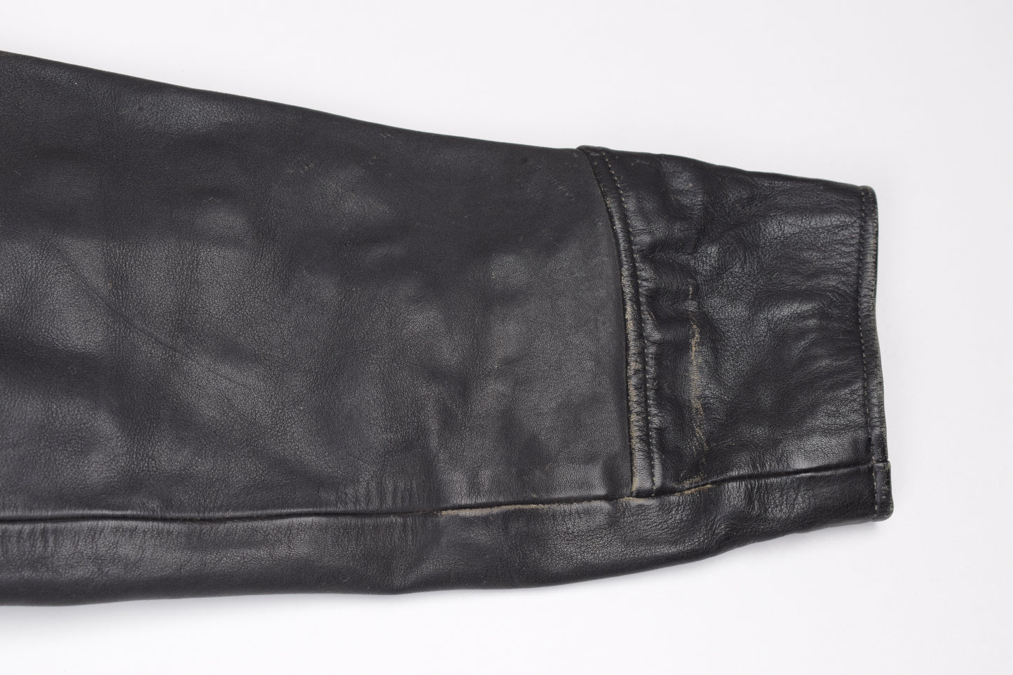 Vintage Harley Davidson Black Distressed Leather Motorcycle Jacket Made in USA, Size XL, V.Good 8/10 *