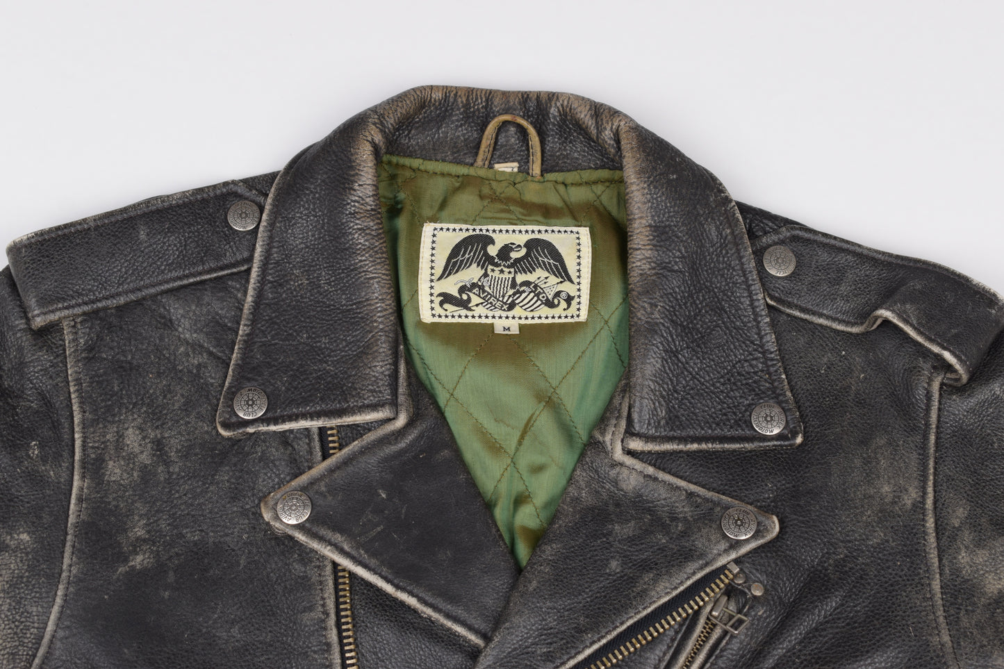 Vintage Avirex USA Biker Leather Jacket, size M, V.Good 8/10 *