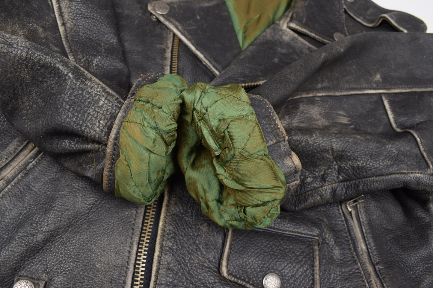 Vintage Avirex USA Biker Leather Jacket, size M, V.Good 8/10 *