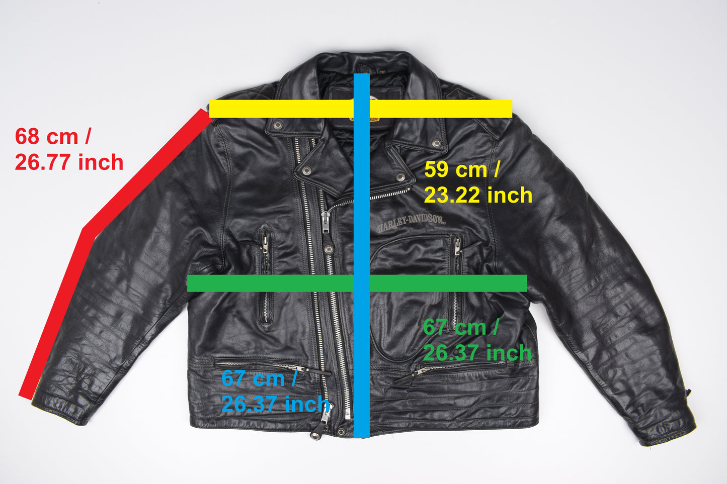 * Harley Davidson Mens Riding Motorbike Biker Black Leather Jacket, Size XXL, V.Good 8/10