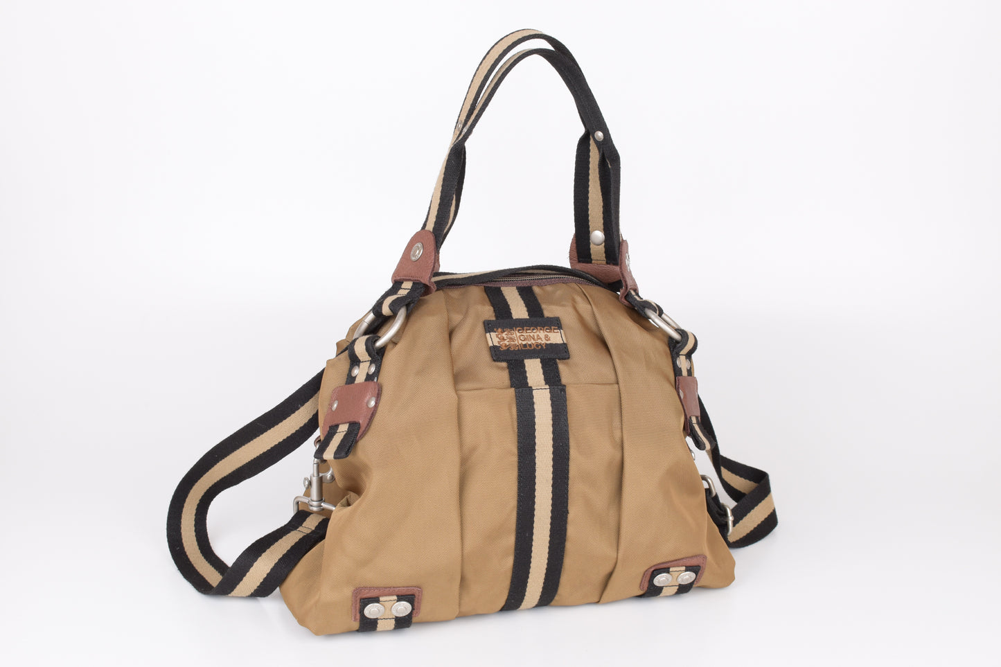 * George Gina & Lucy "Giant Monaco" Bronze Large Shoulder Bag 35x26cm Excellent 9/10