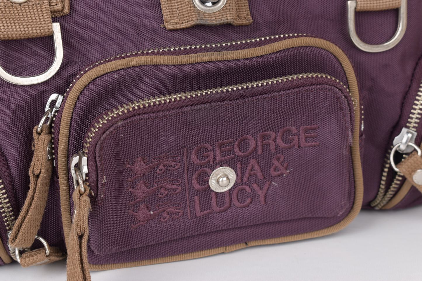 * George Gina & Lucy "Hi Di Ho" Purpule HandBag 31x21cm V.Good 8/10