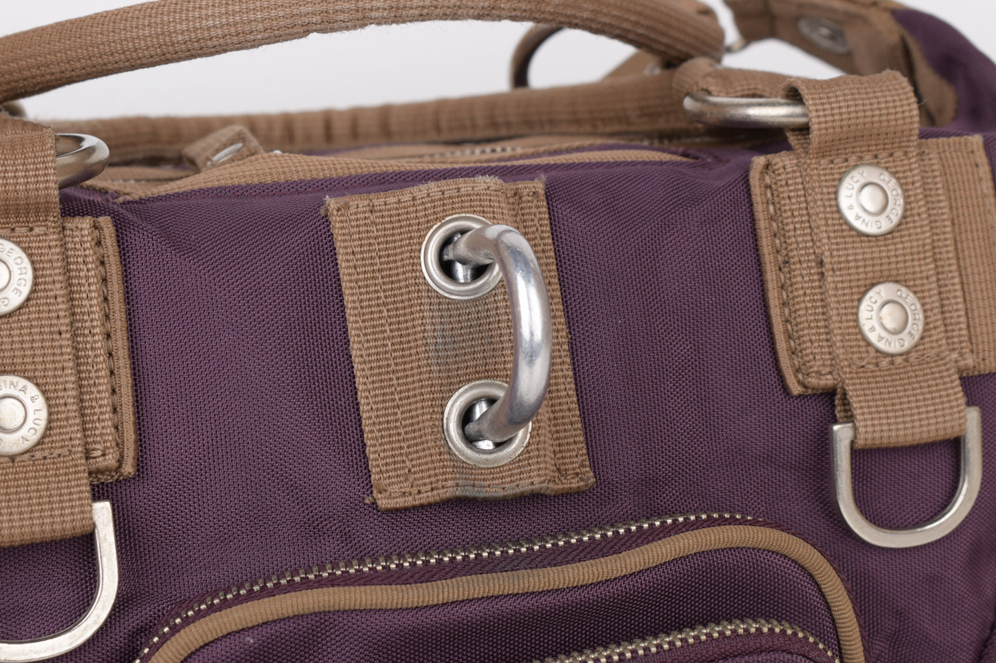 * George Gina & Lucy "Hi Di Ho" Purpule HandBag 31x21cm V.Good 8/10