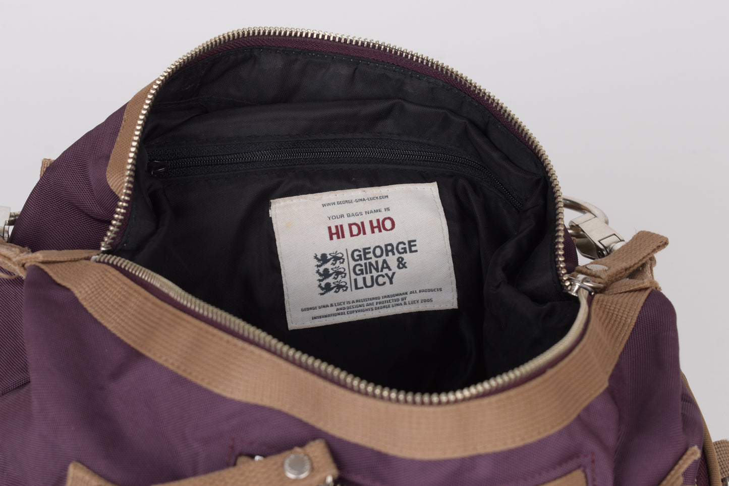 * George Gina & Lucy "Hi Di Ho" Purpule HandBag 31x21cm V.Good 8/10