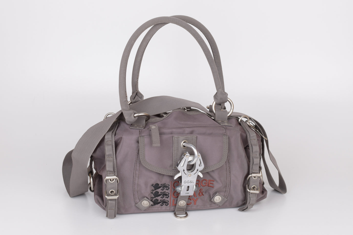 * George Gina & Lucy "Paradise Angel" Gray Shoulder Bag 34x19cm Excellent 9/10