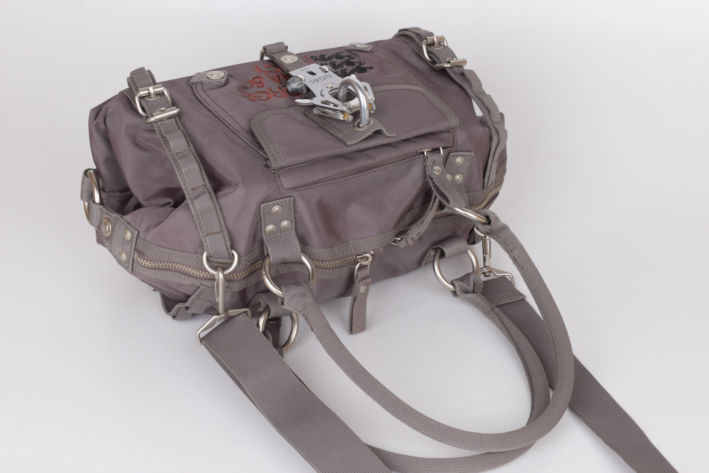 * George Gina & Lucy "Paradise Angel" Gray Shoulder Bag 34x19cm Excellent 9/10