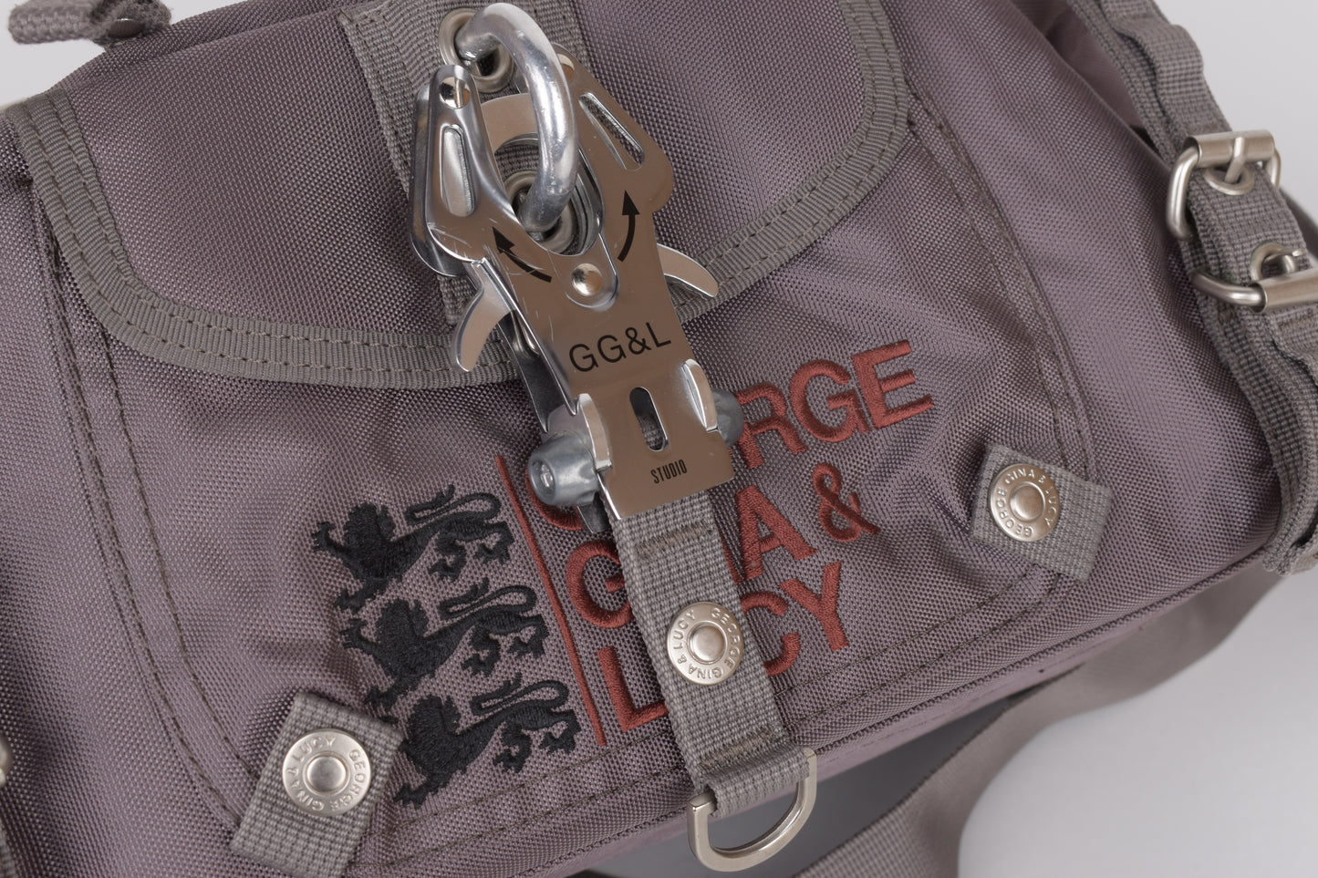 * George Gina & Lucy "Paradise Angel" Gray Shoulder Bag 34x19cm Excellent 9/10