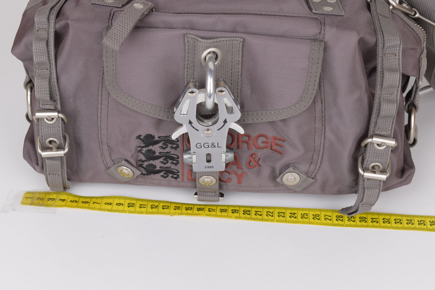 * George Gina & Lucy "Paradise Angel" Gray Shoulder Bag 34x19cm Excellent 9/10