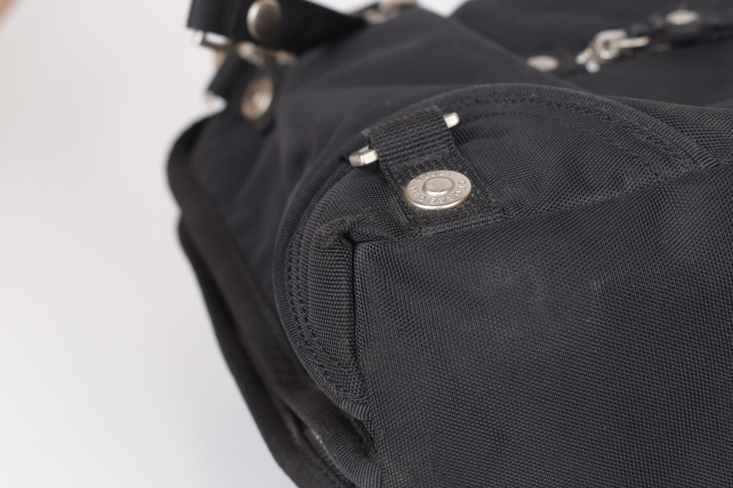 * George Gina & Lucy "Sexy Strappy" Black Shoulder Bag 40x29cm V.Good 7/10 *