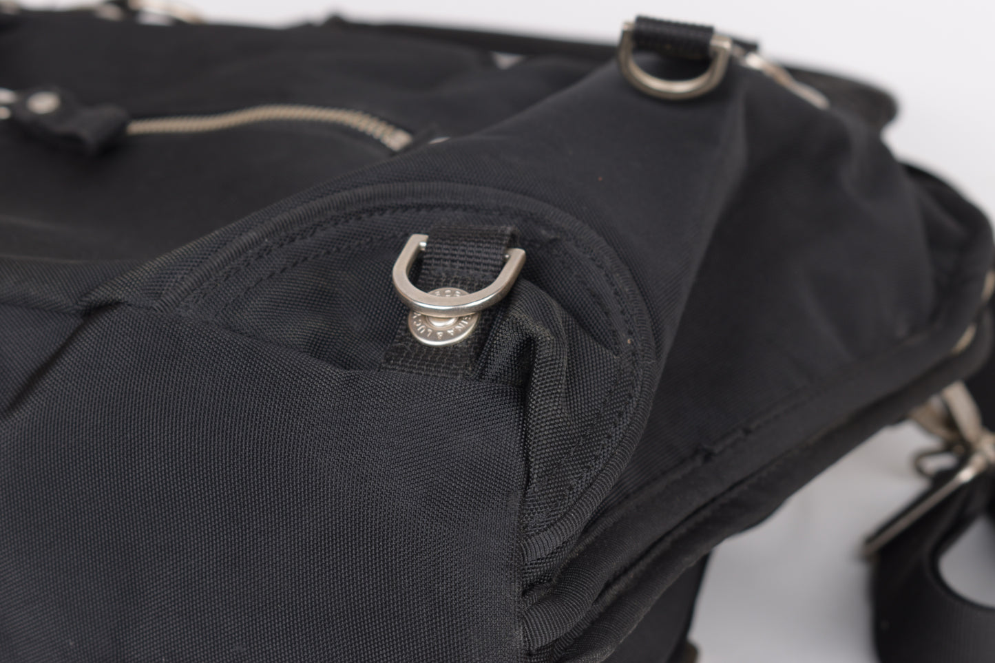 * George Gina & Lucy "Sexy Strappy" Black Shoulder Bag 40x29cm V.Good 7/10 *