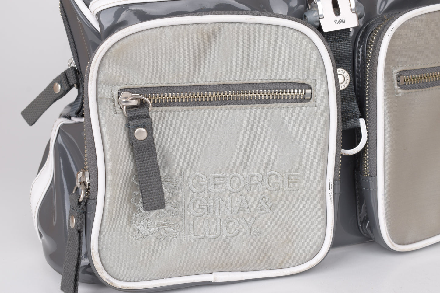 * George Gina & Lucy "Room Mate S. H." Gray Bag 40x27cm V.Good 8/10