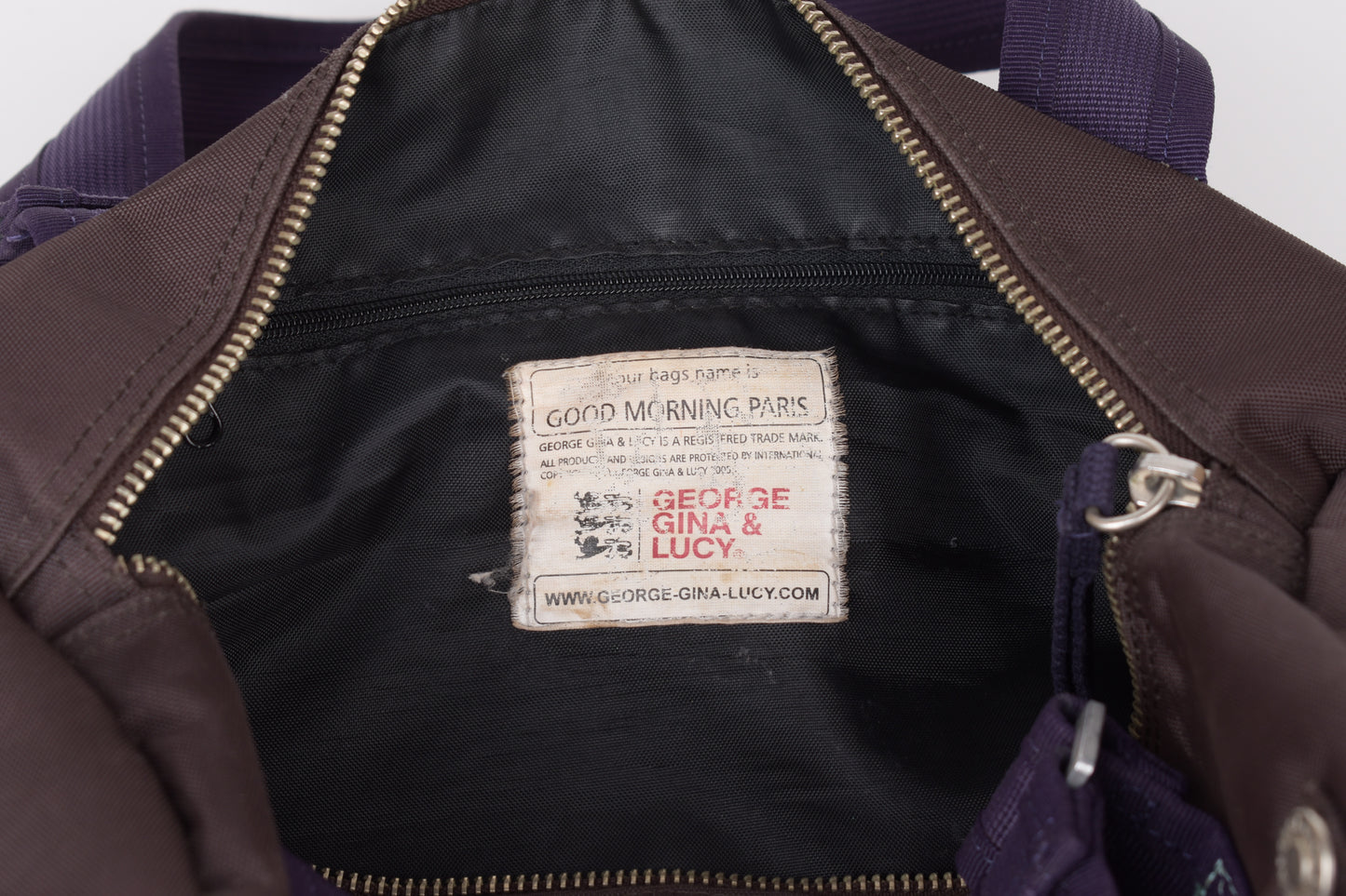 * George Gina & Lucy "Good Morning Paris" Brown Bag 36x19cm V.Good 8/10