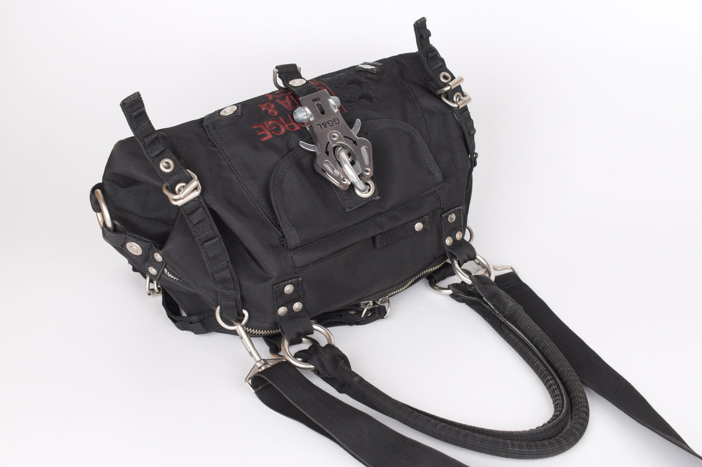 * George Gina & Lucy "Paradise Angel" Black Shoulder Bag 34x19cm V.Good 8/10