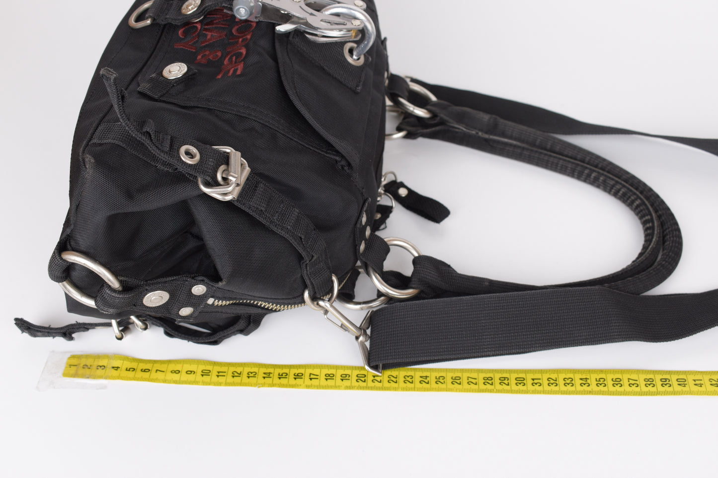 * George Gina & Lucy "Paradise Angel" Black Shoulder Bag 34x19cm V.Good 8/10