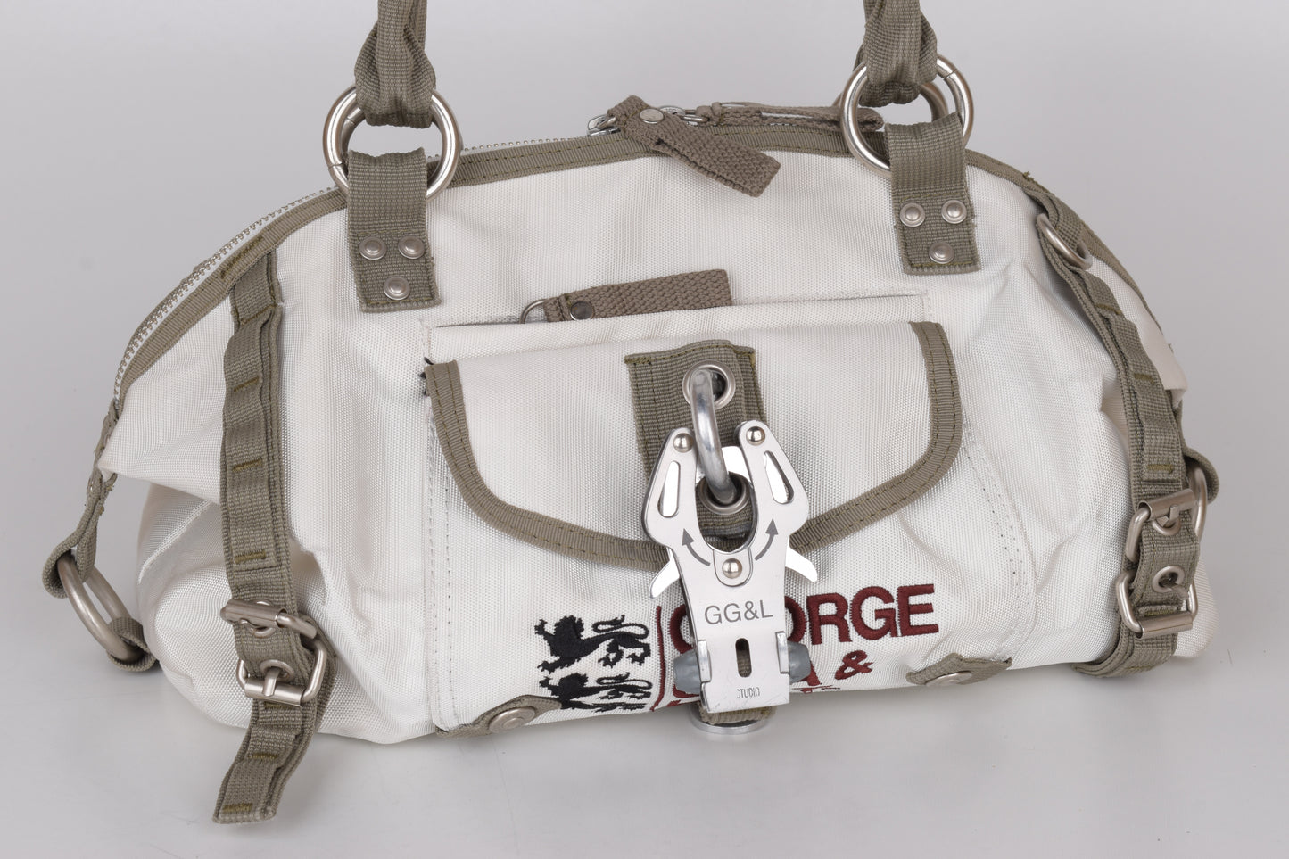 * George Gina & Lucy "Paradise Angel" White Shoulder Bag 34x19cm Excellent 9/10