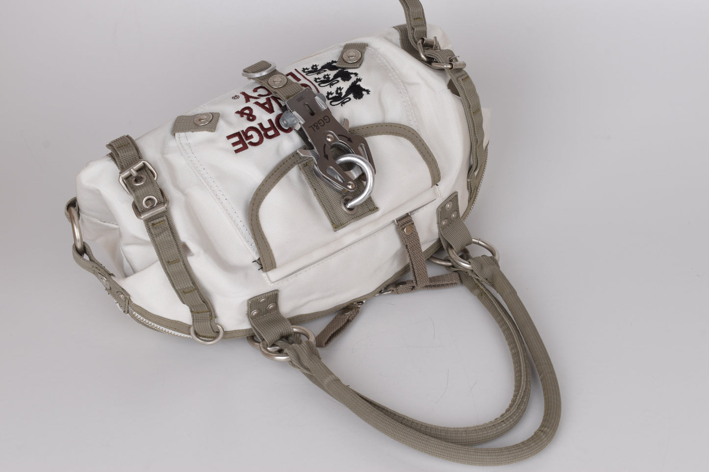 * George Gina & Lucy "Paradise Angel" White Shoulder Bag 34x19cm Excellent 9/10