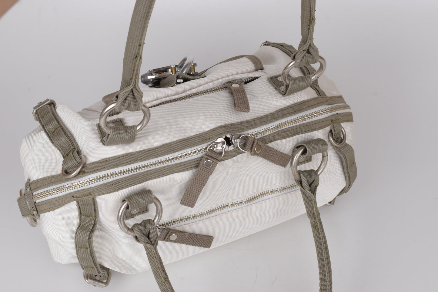 * George Gina & Lucy "Paradise Angel" White Shoulder Bag 34x19cm Excellent 9/10
