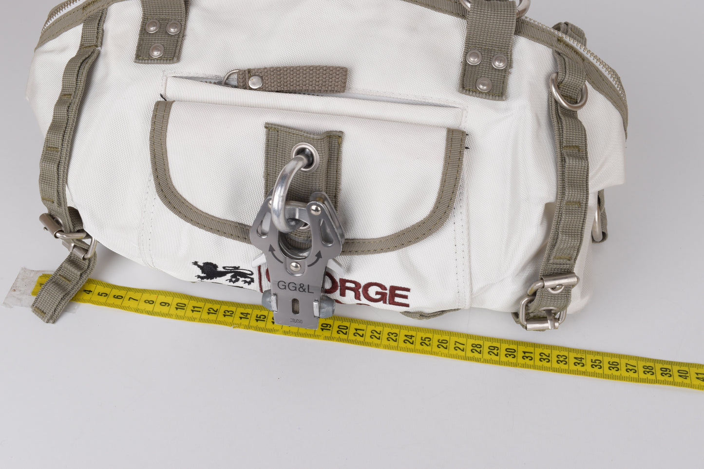 * George Gina & Lucy "Paradise Angel" White Shoulder Bag 34x19cm Excellent 9/10