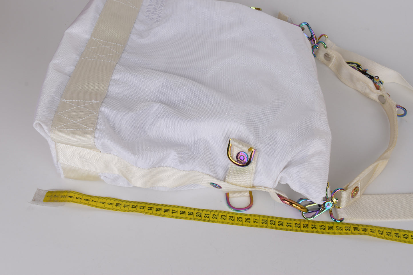 * George Gina & Lucy "100 Peaches" White Shoulder Bag 33x35cm Excellent 10/10