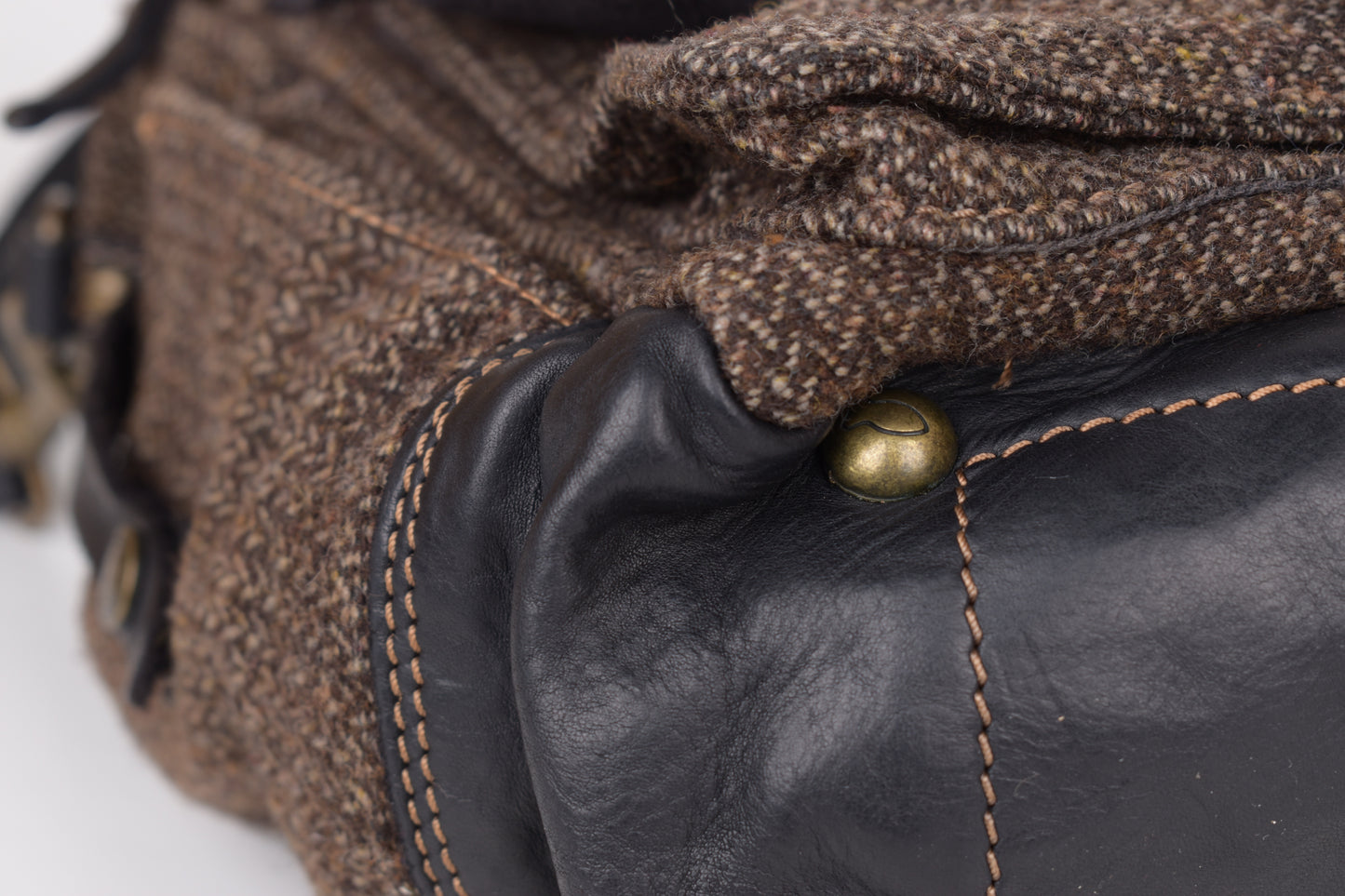 * Campomaggi Cotton And Leather Brown and Black Messenger Bag, 40x35cm, Excellent 9/10