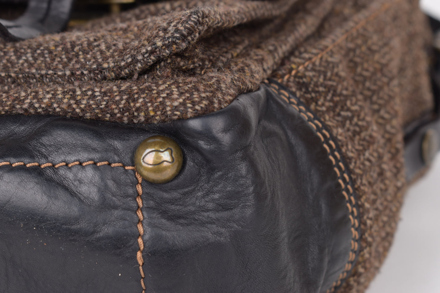 * Campomaggi Cotton And Leather Brown and Black Messenger Bag, 40x35cm, Excellent 9/10