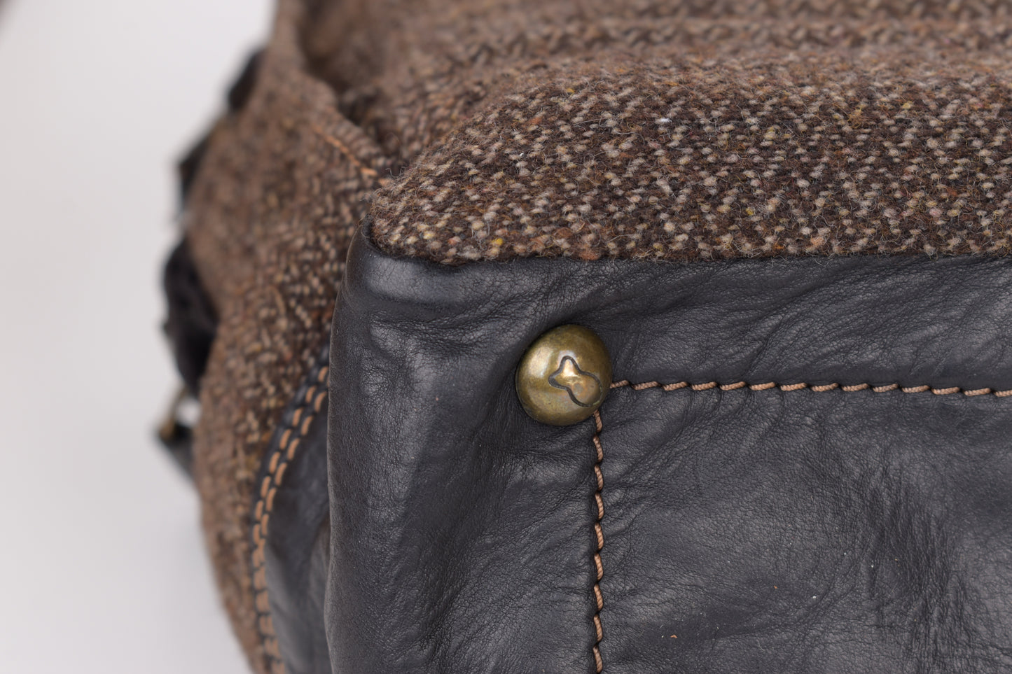 * Campomaggi Cotton And Leather Brown and Black Messenger Bag, 40x35cm, Excellent 9/10