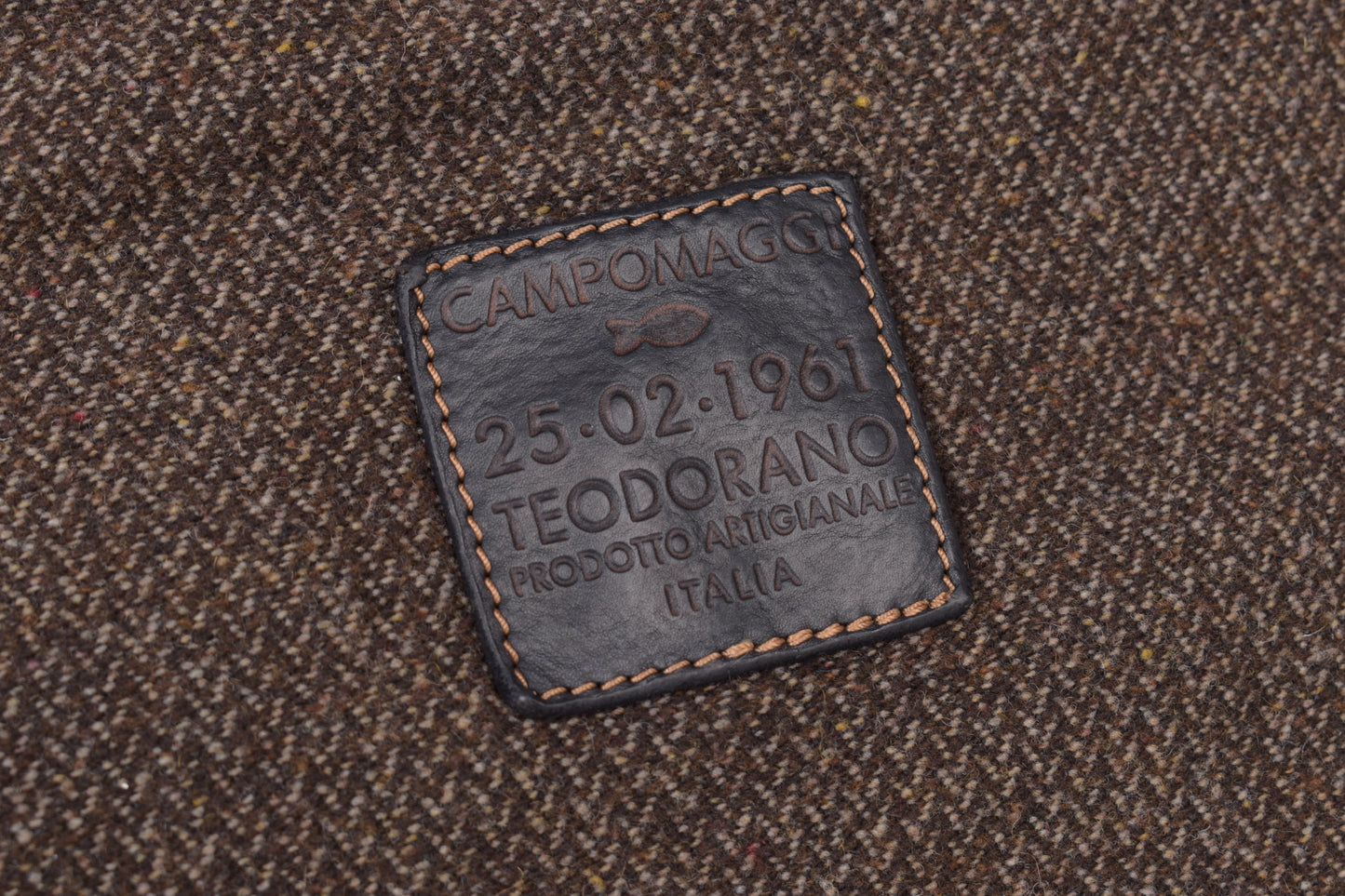 * Campomaggi Cotton And Leather Brown and Black Messenger Bag, 40x35cm, Excellent 9/10