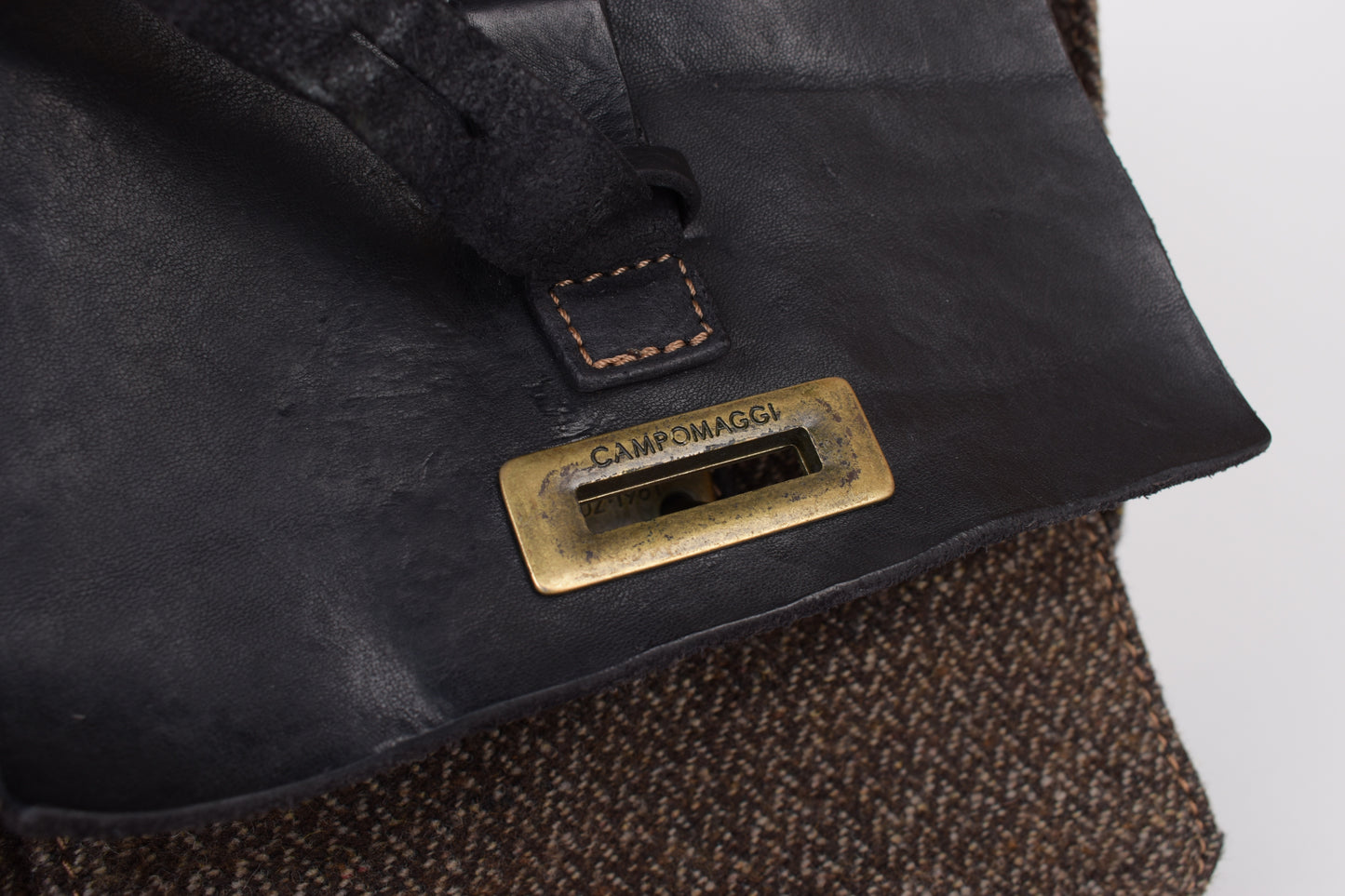 * Campomaggi Cotton And Leather Brown and Black Messenger Bag, 40x35cm, Excellent 9/10