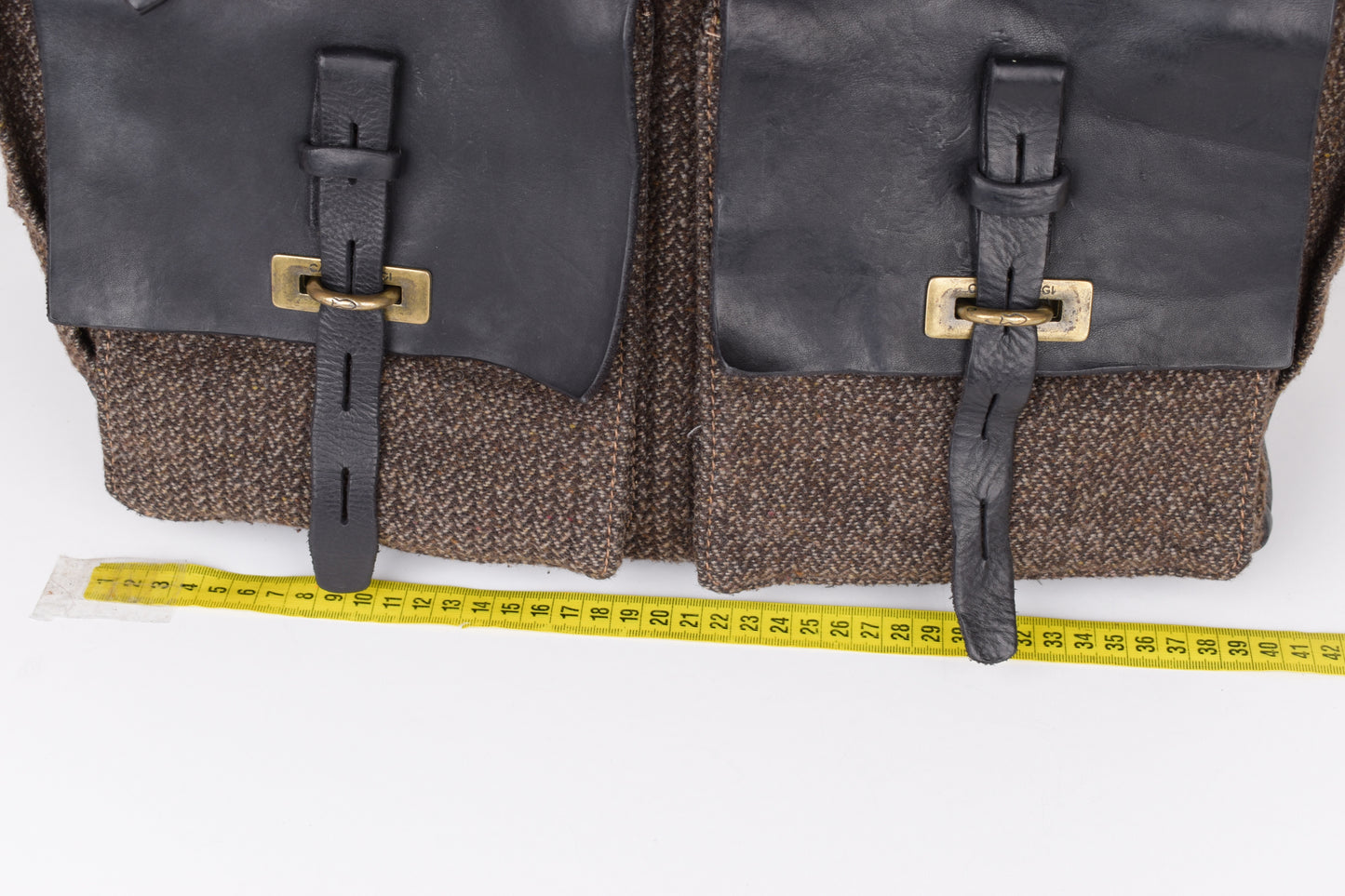 * Campomaggi Cotton And Leather Brown and Black Messenger Bag, 40x35cm, Excellent 9/10