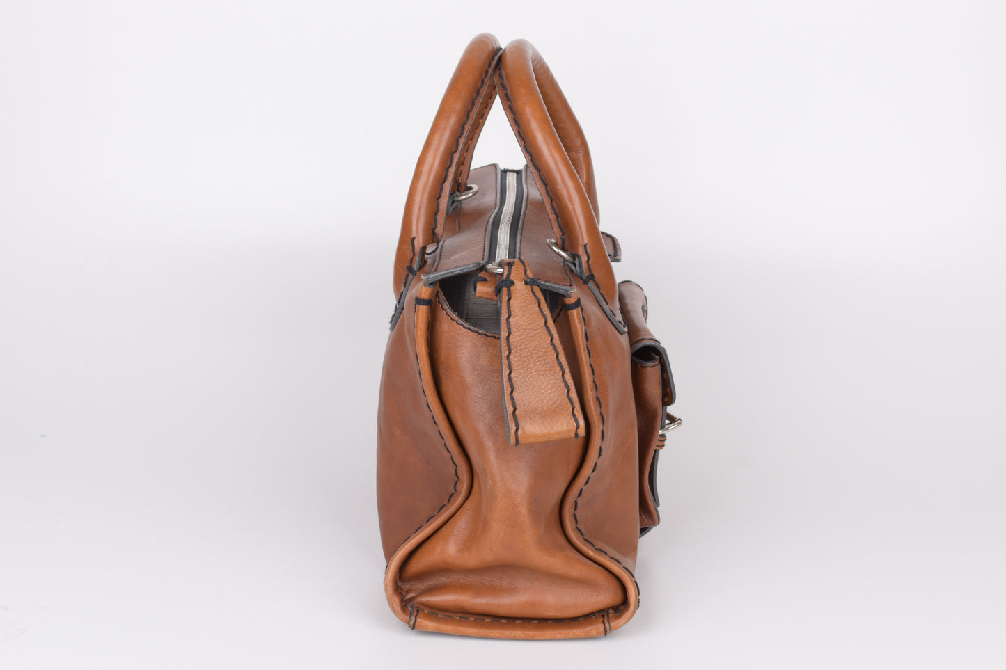 * Chloe Brown Medium Leather Edith Satchel Tote Bag, 42x24cm Excellent 9/10