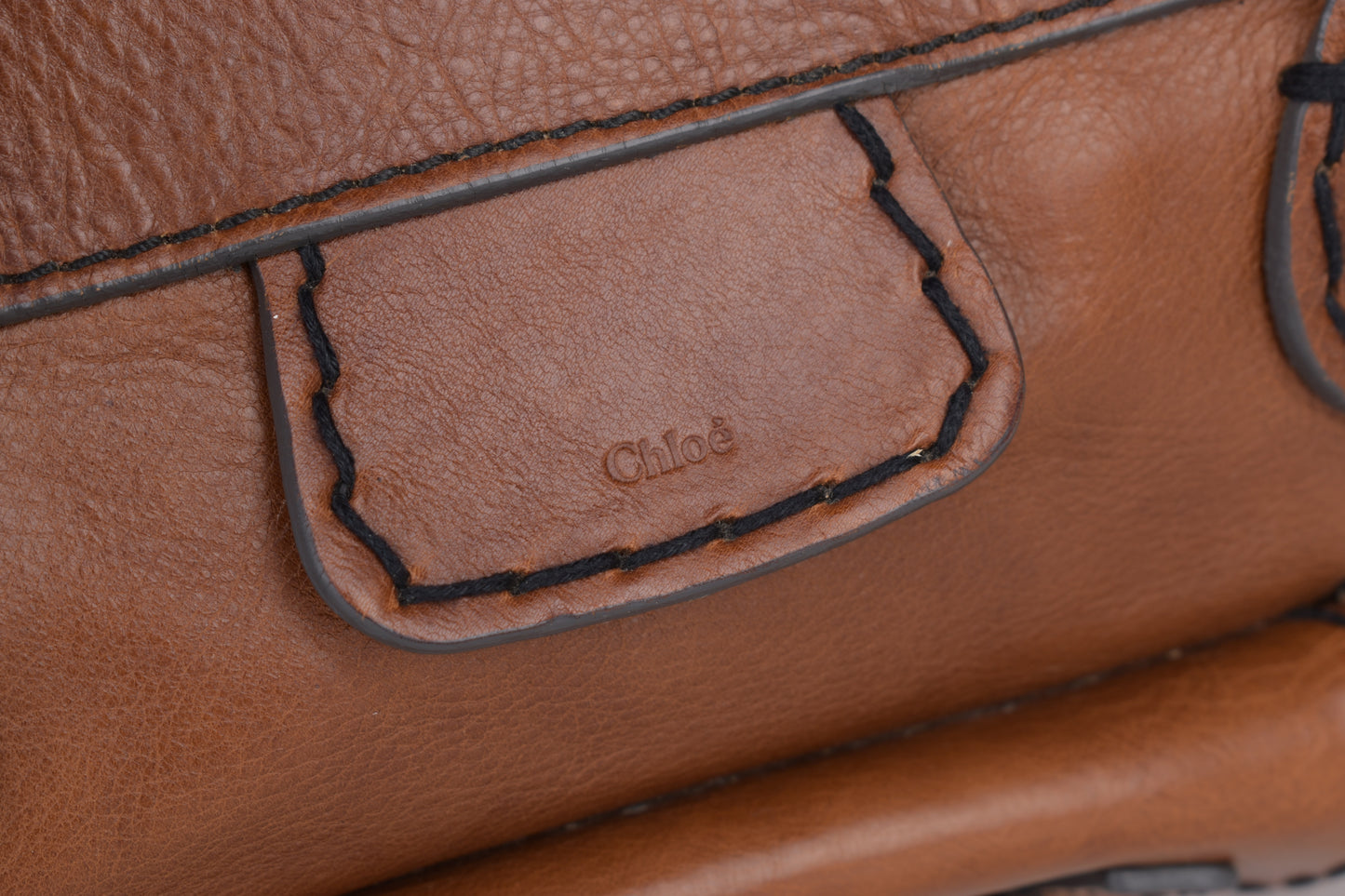 * Chloe Brown Medium Leather Edith Satchel Tote Bag, 42x24cm Excellent 9/10