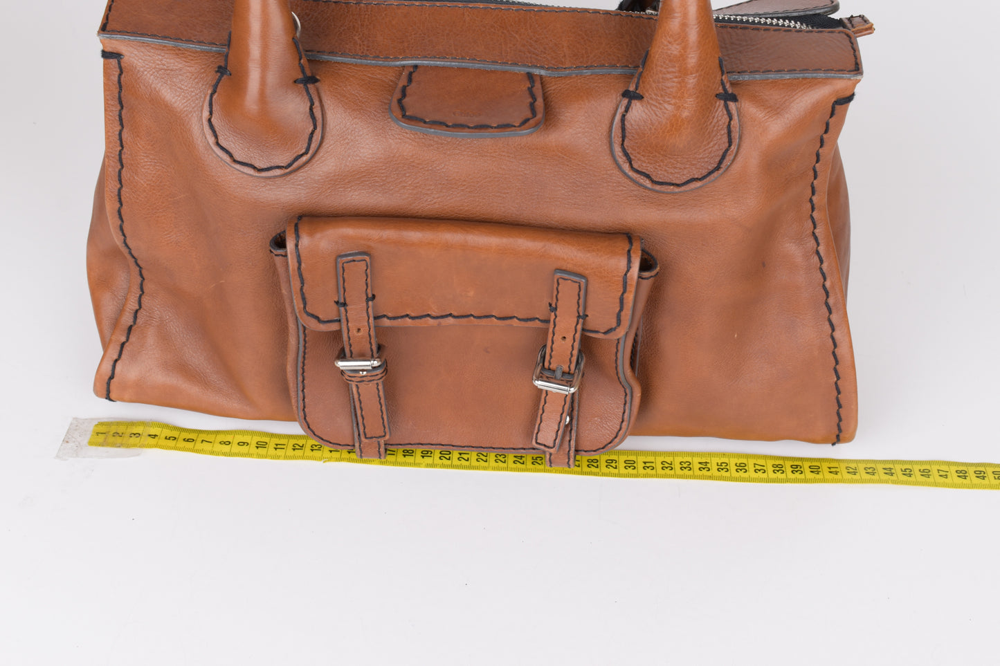 * Chloe Brown Medium Leather Edith Satchel Tote Bag, 42x24cm Excellent 9/10