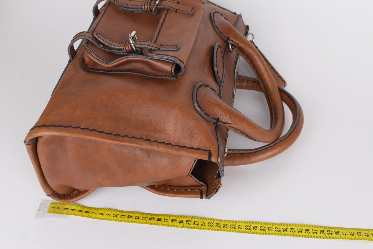 * Chloe Brown Medium Leather Edith Satchel Tote Bag, 42x24cm Excellent 9/10