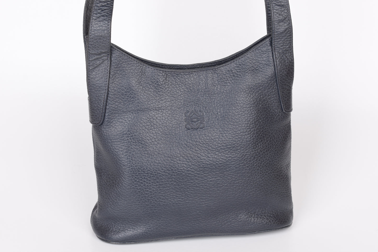 Vintage Loewe Navy Shoulder Bag 26x26cm V.Good 8/10