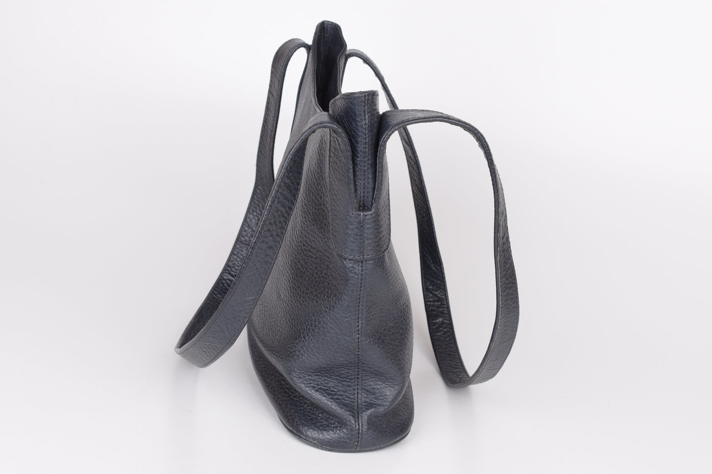 Vintage Loewe Navy Shoulder Bag 26x26cm V.Good 8/10
