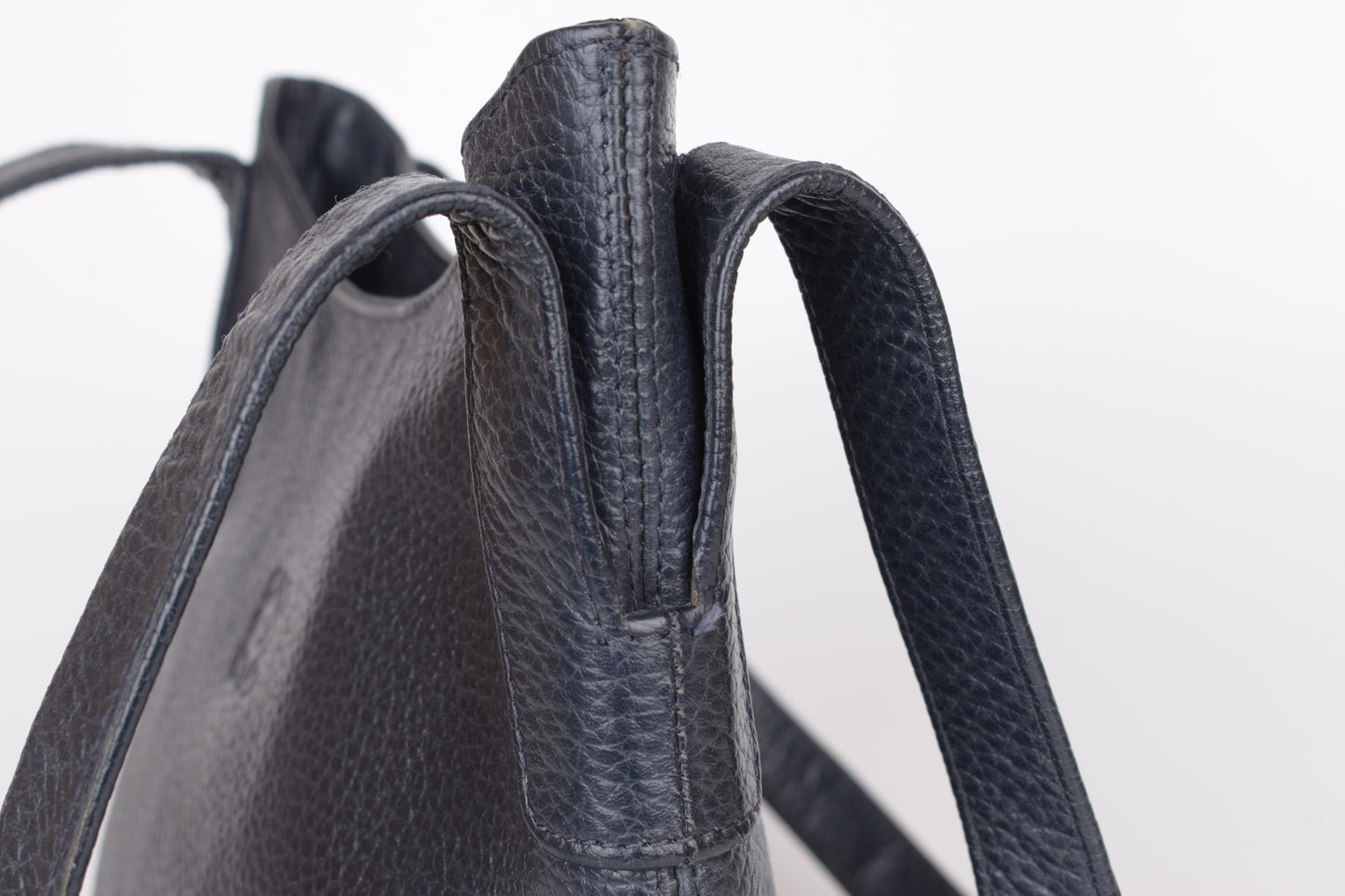 Vintage Loewe Navy Shoulder Bag 26x26cm V.Good 8/10