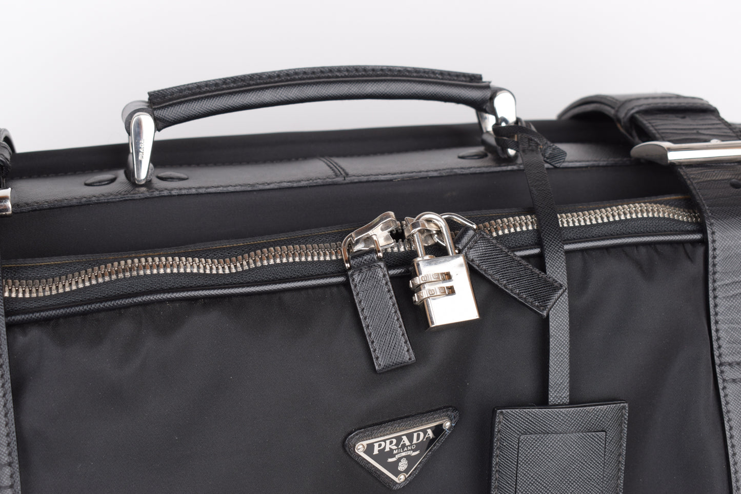 * Prada Large Re-Nylon and Saffiano leather suitcase 60x40x19cm Excellent 9/10