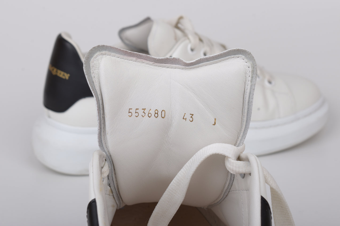 Alexander McQueen 553680 Chaussures Hommes Oversize, Taille EU 43, Très Bon 8/10